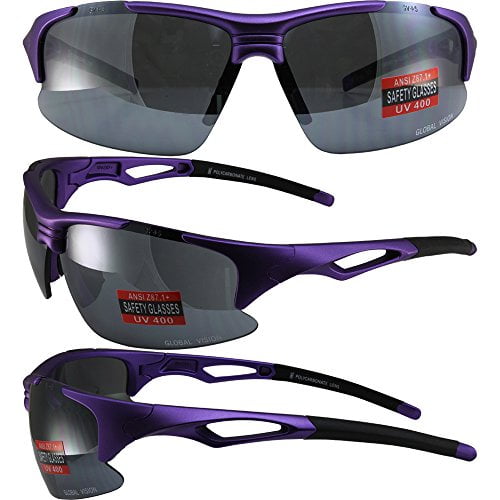 Global Vision Rider Safety Motorcycle Riding Sunglasses Purple Frame Purple Lens Z87.1 Global Vision Rider Safety Motorcycle Riding Sunglasses Purple Frame Purple Lens Z87.1